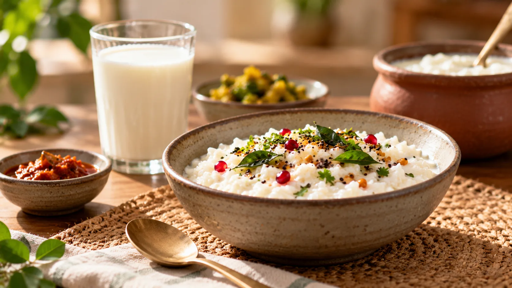 Rustic Indian Curd Rice Feast