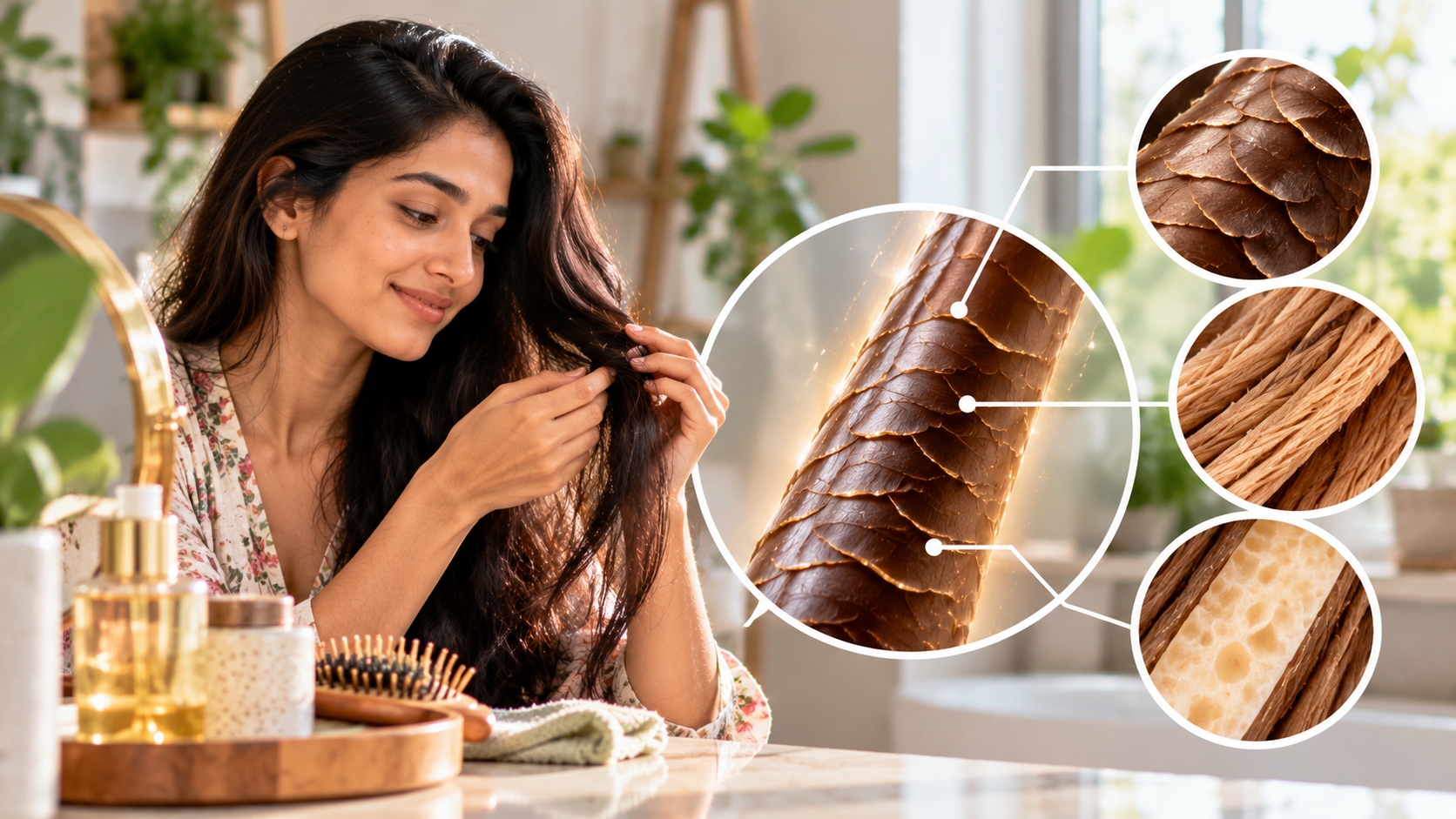 Radiant Hair Care Vanity Scene