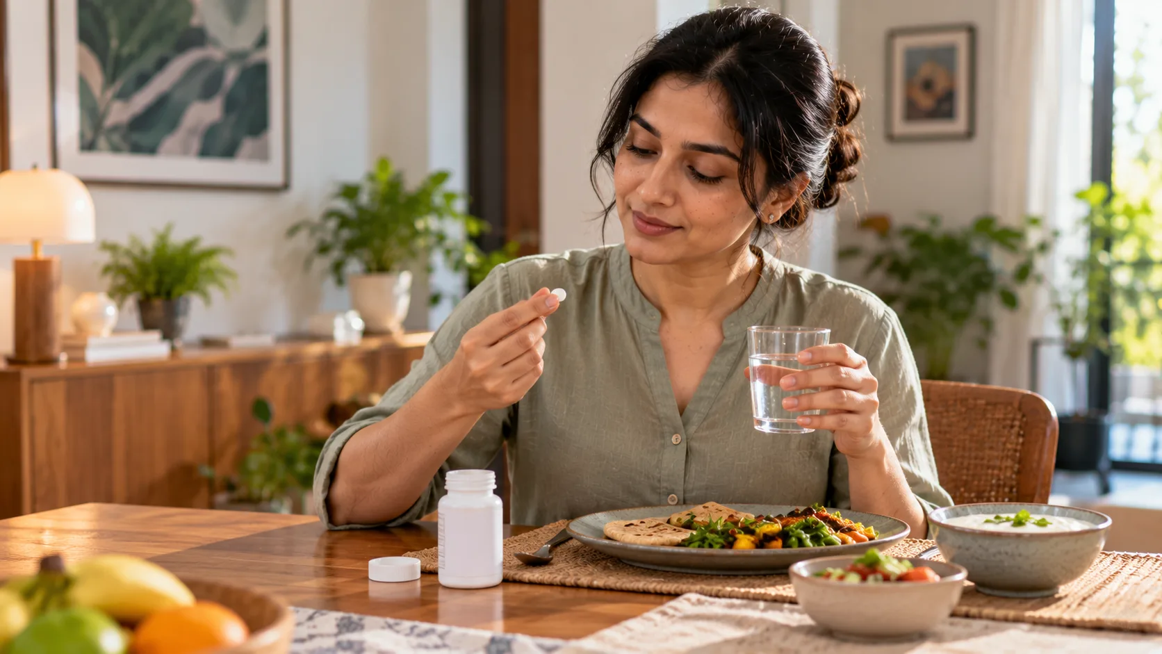 Mindful Supplement Moment at Home