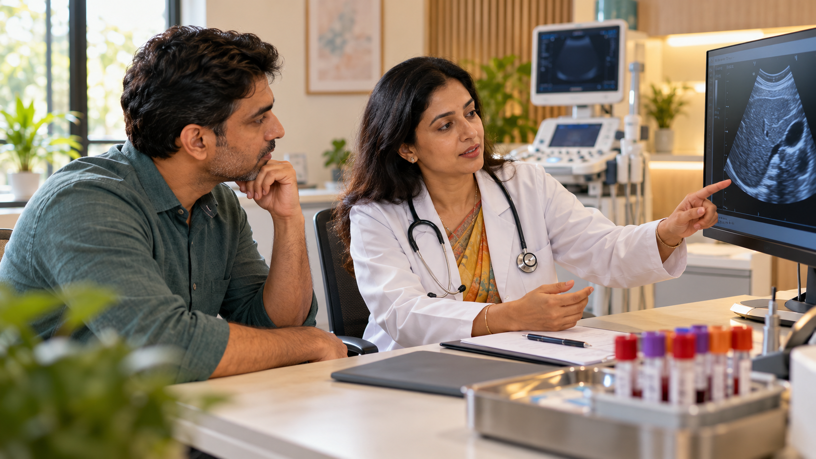 Ultrasound Consultation in a Modern Clinic