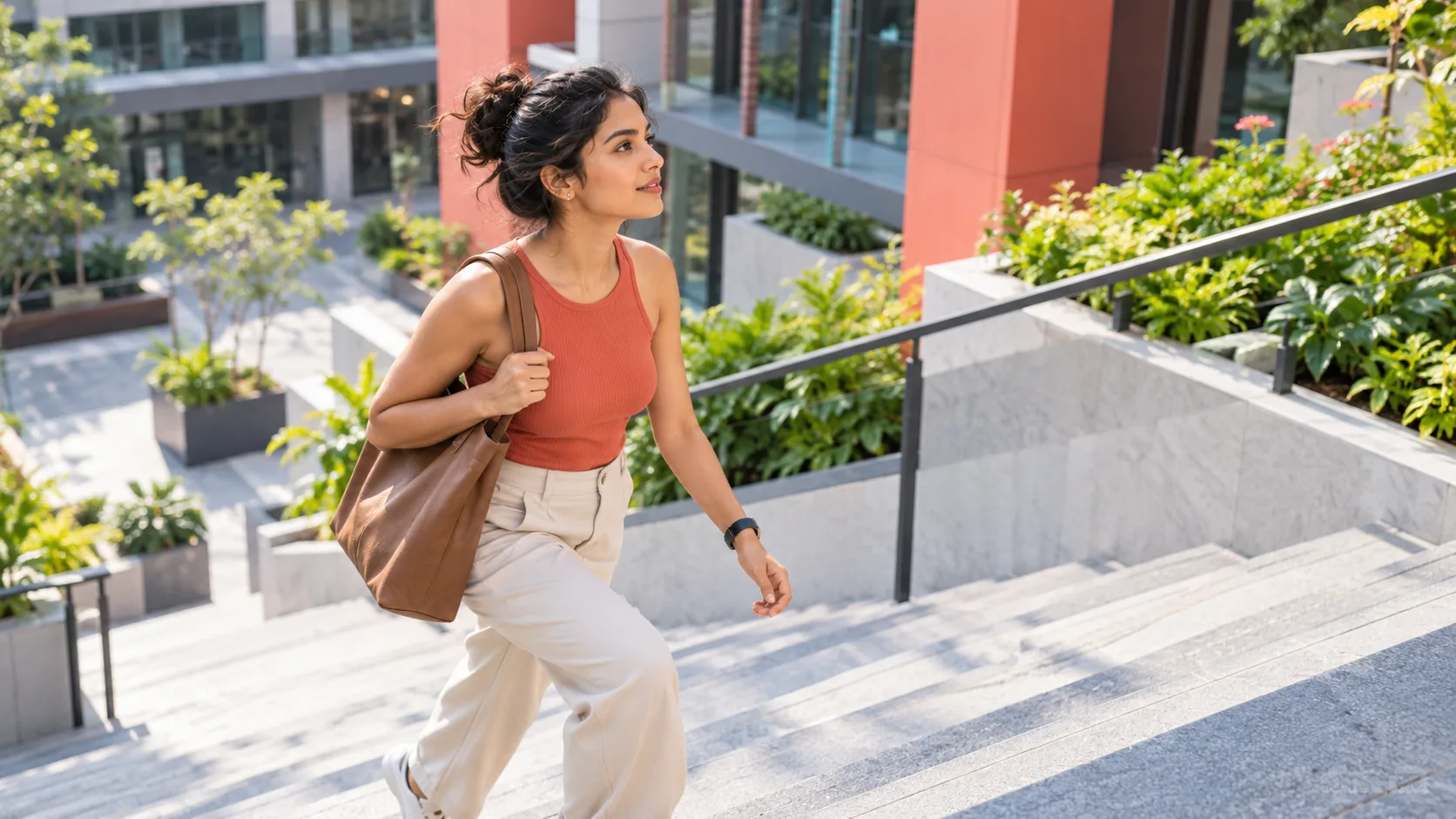 Purposeful Stroll Through a Modern Campus