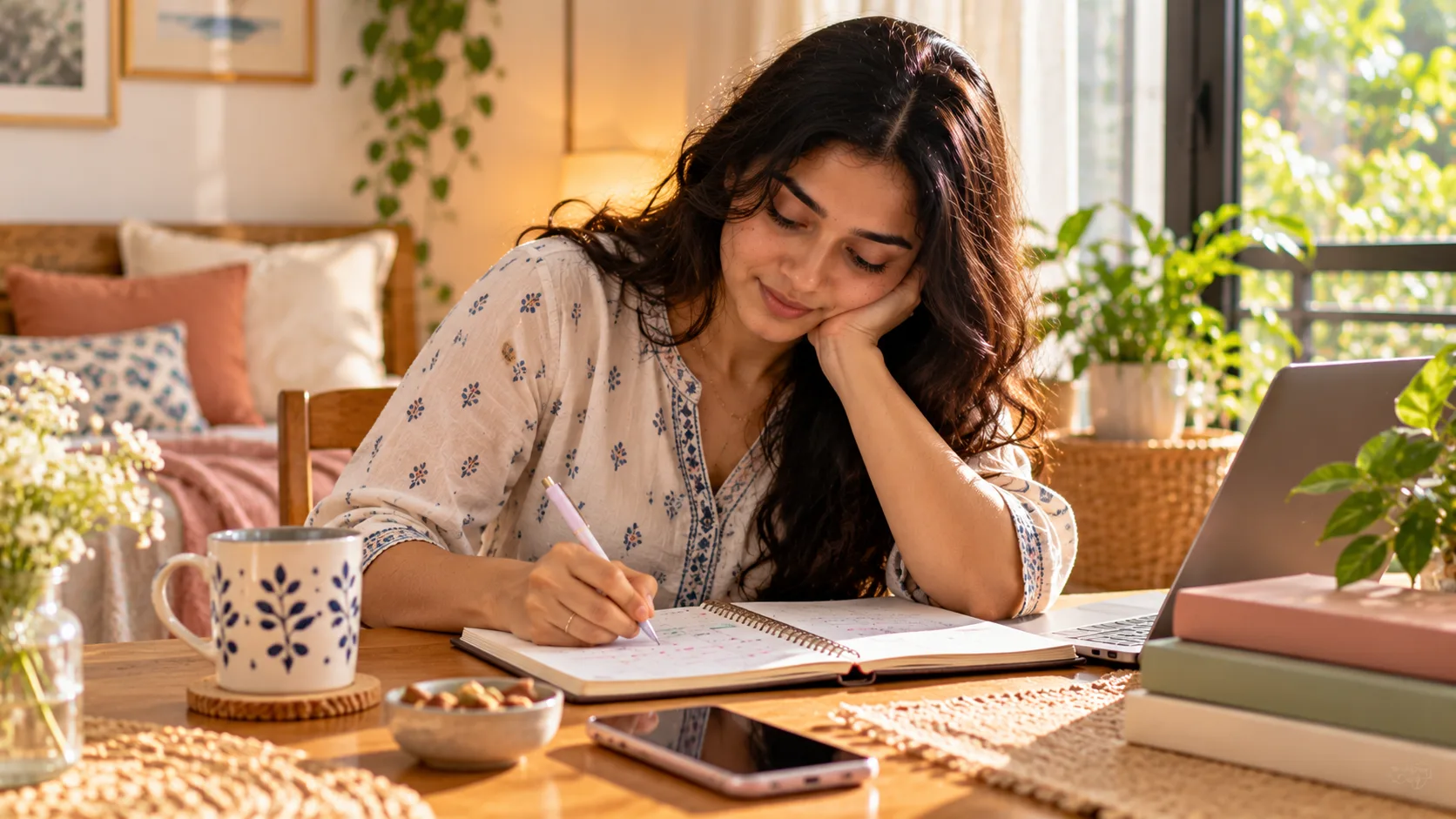 Cozy Window-Side Journaling Moment