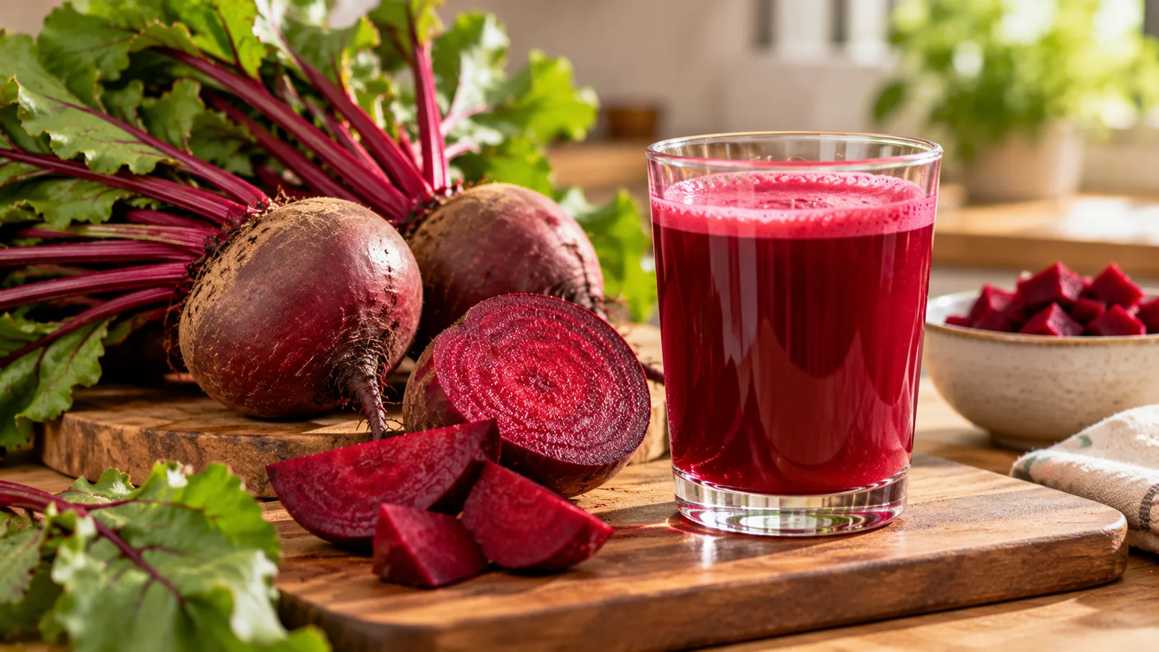 Vibrant Beetroot Juice and Fresh Beets